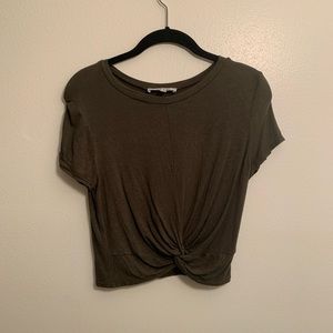 Olive green crop top